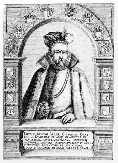 Ritratto di Tycho Brahe (1546-1601) illustrazione da 